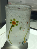 Handblown Glass Cup - Flowers
