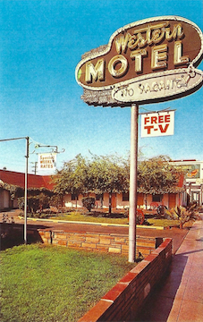 Western Motel Note Card Vintage Image – Museum of Neon Art