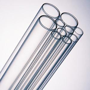 stick of clear glass in lab