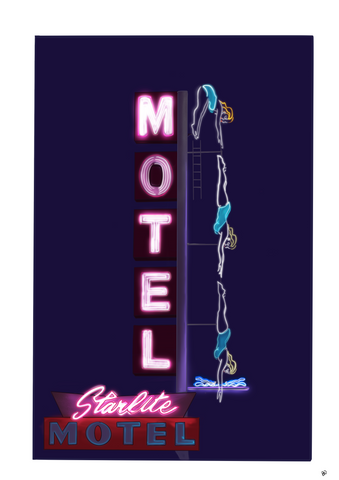 Starlite Motel Neon Sign Print Bayley Wilson