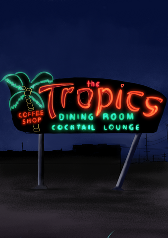 The Tropics Neon Sign Print by Bayley Wilson