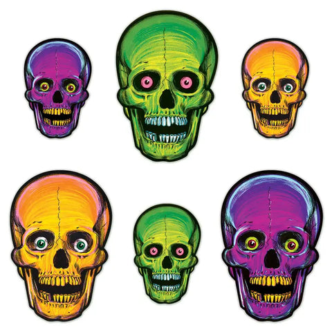 Skull Nite-Glo Vintage Halloween Cutouts