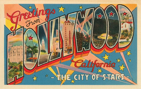 Greetings from Hollywood, California Postcard