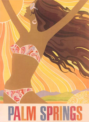Palm Springs Travel Poster Postcard