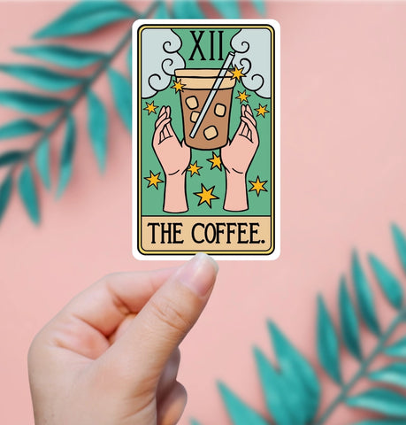 Tarot Coffee Card Sticker