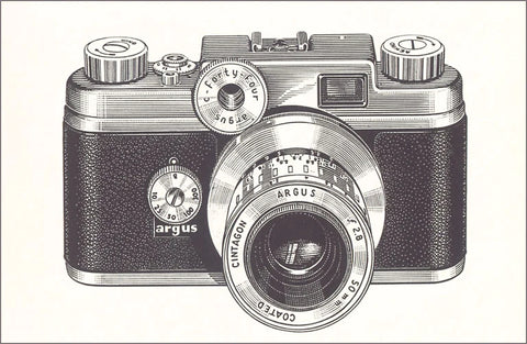 Argus Camera Vintage Image Notecard
