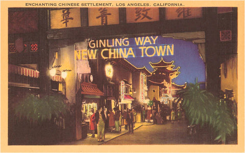 New Chinatown Gingling Way Notecard Vintage Image