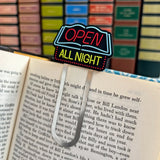 Open All Night Neon Sign Bookmark