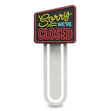 Sorry We're Closed Neon Sign Bookmark