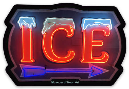 Ice Neon Sign Sticker