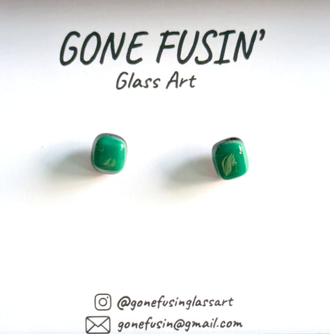 Glass Jade Fused Earrings