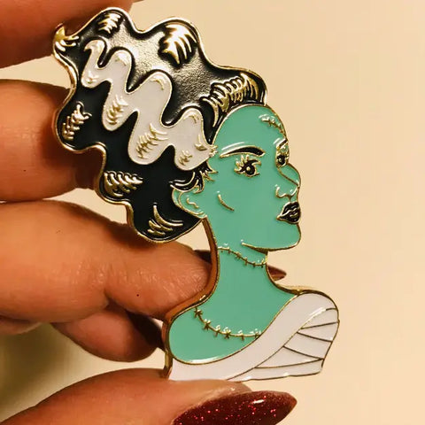 Bride of Frankenstein Glow-in-the-Dark Pin