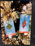 Retro Christmas Ornament Enamel Pins Pair