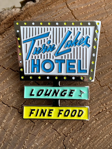 Twin Lakes Hotel Enamel Pin