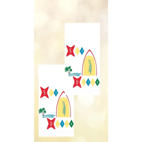 San Diego Retro Pair Flour Sack Towels