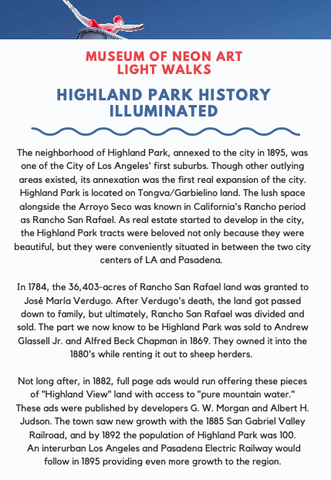 MONA Light Walks - Highland Park History Illuminated