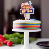 Flashing Happy Birthday Cake Topper Sign