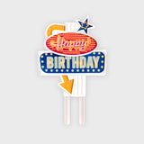 Flashing Happy Birthday Cake Topper Sign