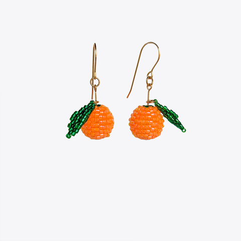 Neon Oranges Handmade Earrings