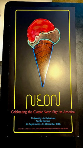 1986 Neon Ice Cream Poster