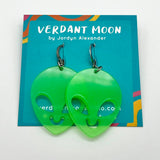 Verdant Moon Retro Geometric Earrings Collection