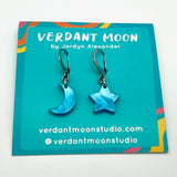 Verdant Moon Retro Geometric Earrings Collection