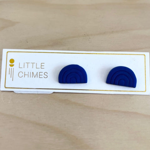 Little Chimes Navy Rainbow Studs Earrings