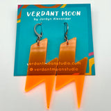 Verdant Moon Retro Geometric Earrings Collection