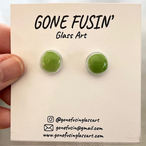 Glass Jade Fused Earrings