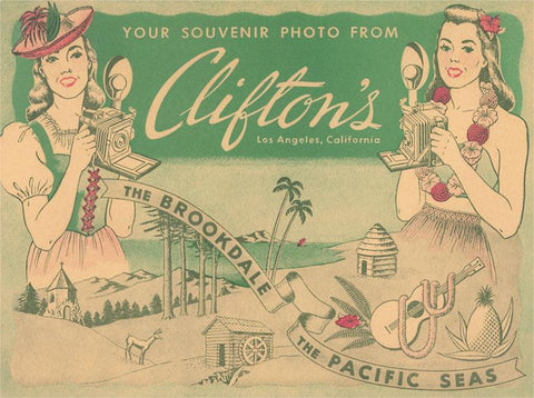 Clifton's Cafeteria Los Angeles Postcard