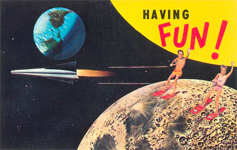 Having Fun in Space Postcard
