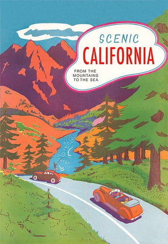 Vintage Image of Scenic California Note Card