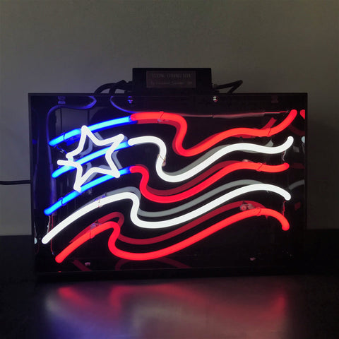 Patriotic Neon Sign - Flying Colors USA