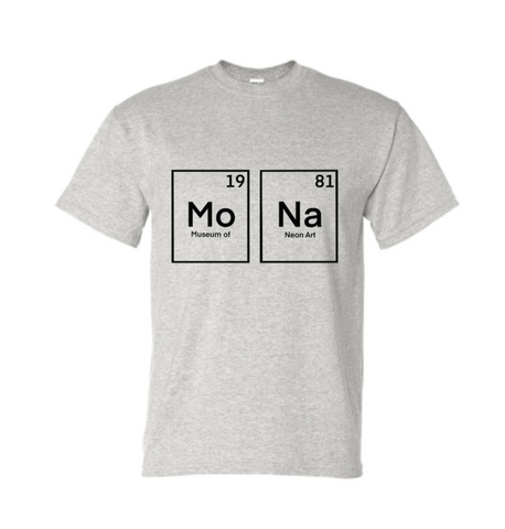 Periodic Table MONA Logo T- Shirt - Red or Gray