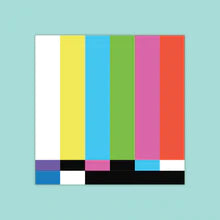 Color Bar TV Screen SMPTE Sticker