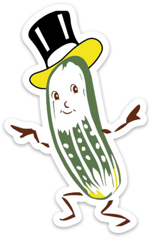 Retro Mr. Pickle Sticker