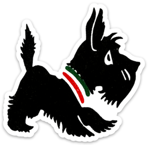 Retro Scottie Dog Sticker